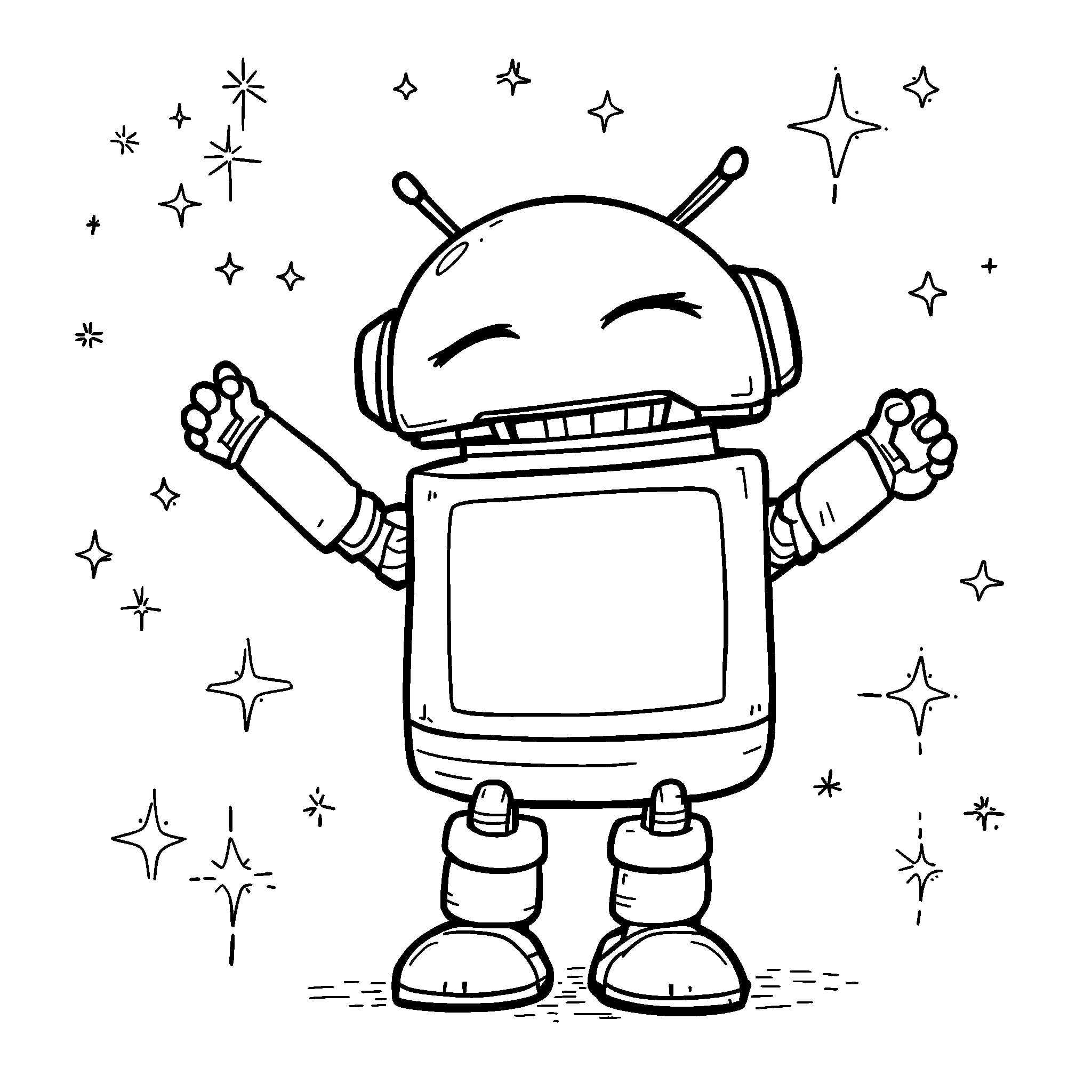 Android Coloring Page - Free Printable