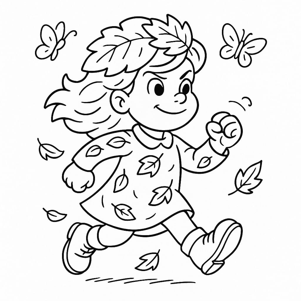 Autumn Coloring Page - Free Printable