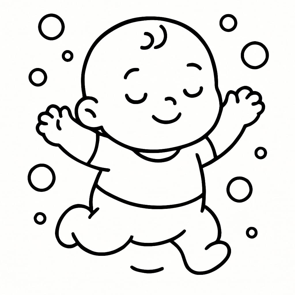 Baby Coloring Page - Free Printable