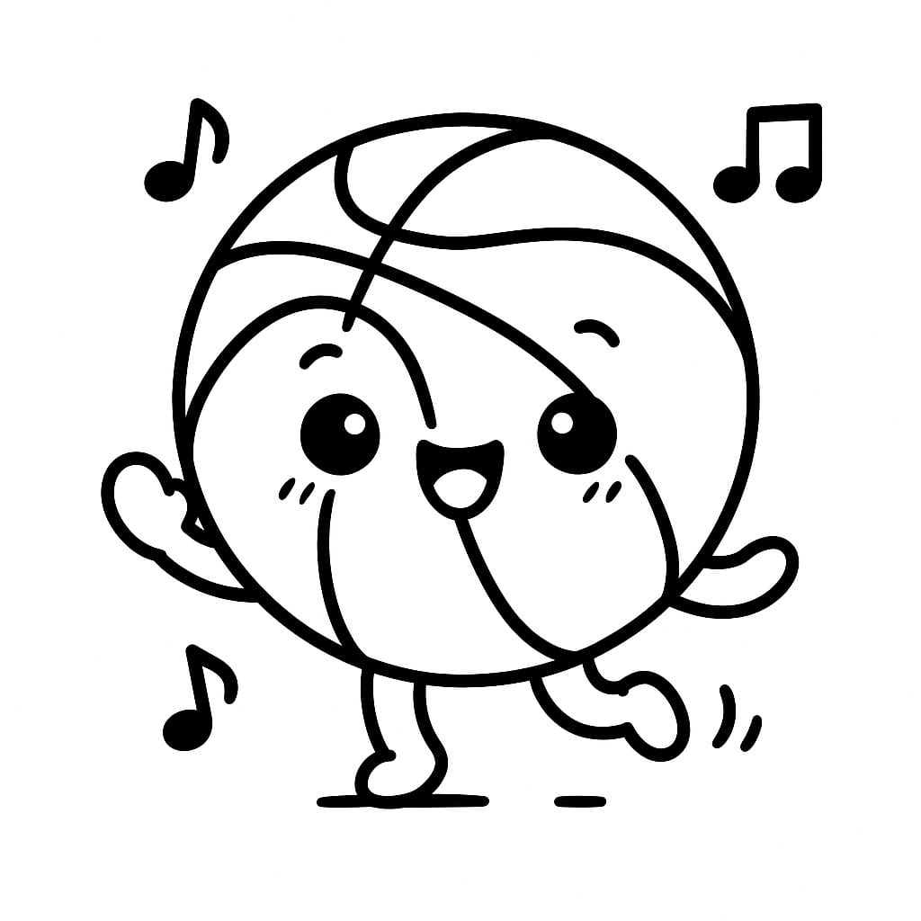 Basketball Coloring Page - Free Printable