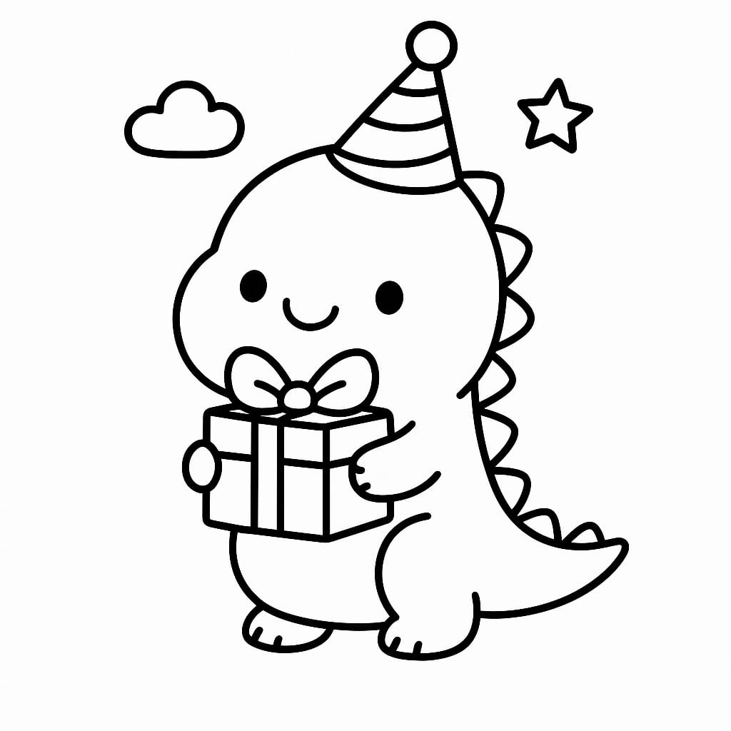 Birthday Coloring Page - Free Printable