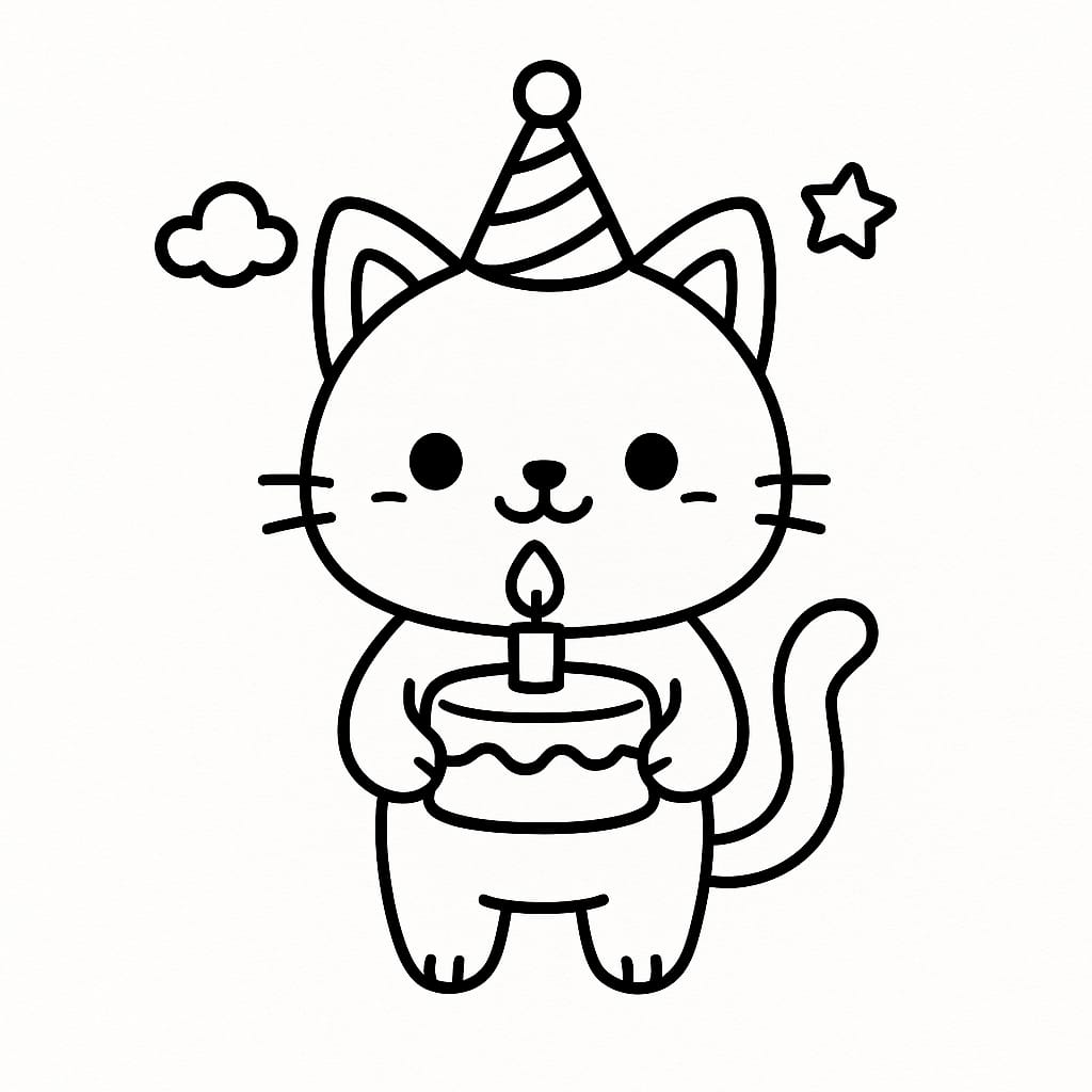 Birthday Coloring Page - Free Printable