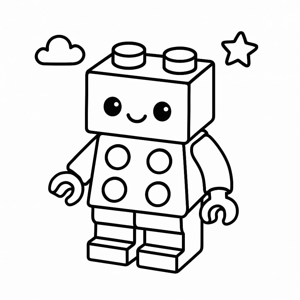 Building Blocks Coloring Page - Free Printable