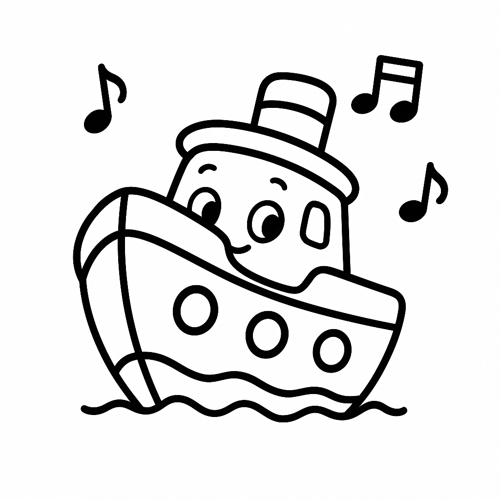 Boat Coloring Page - Free Printable