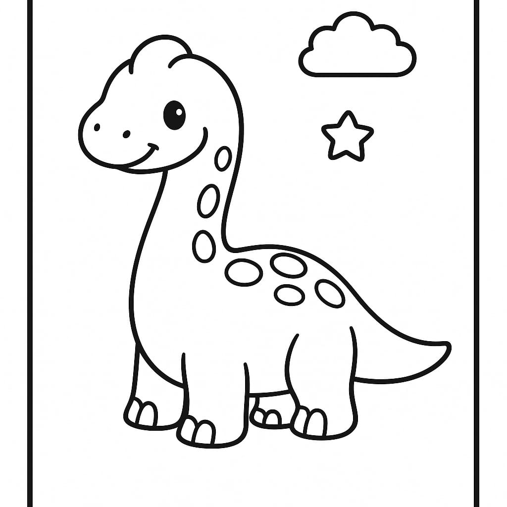 Brachiosaurus Coloring Page - Free Printable