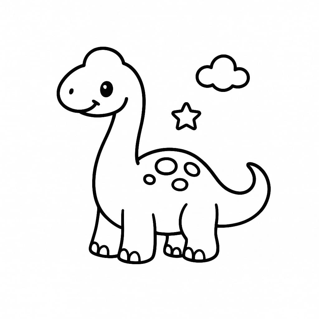 Brachiosaurus Coloring Page - Free Printable
