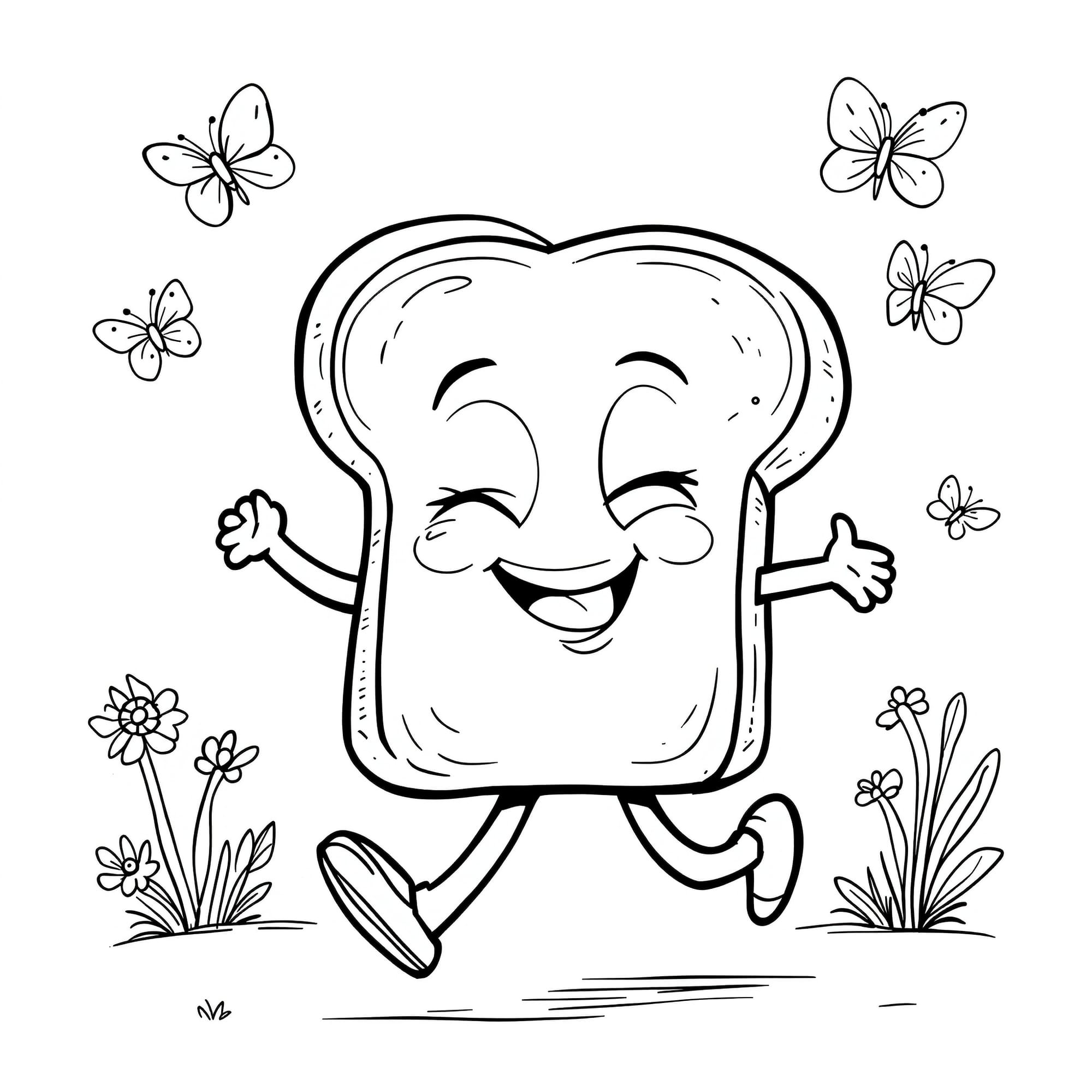Bread Coloring Page - Free Printable