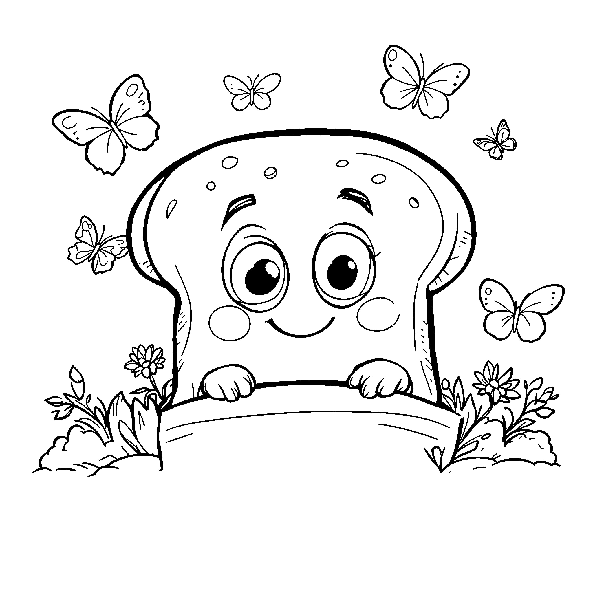 Bread Coloring Page - Free Printable