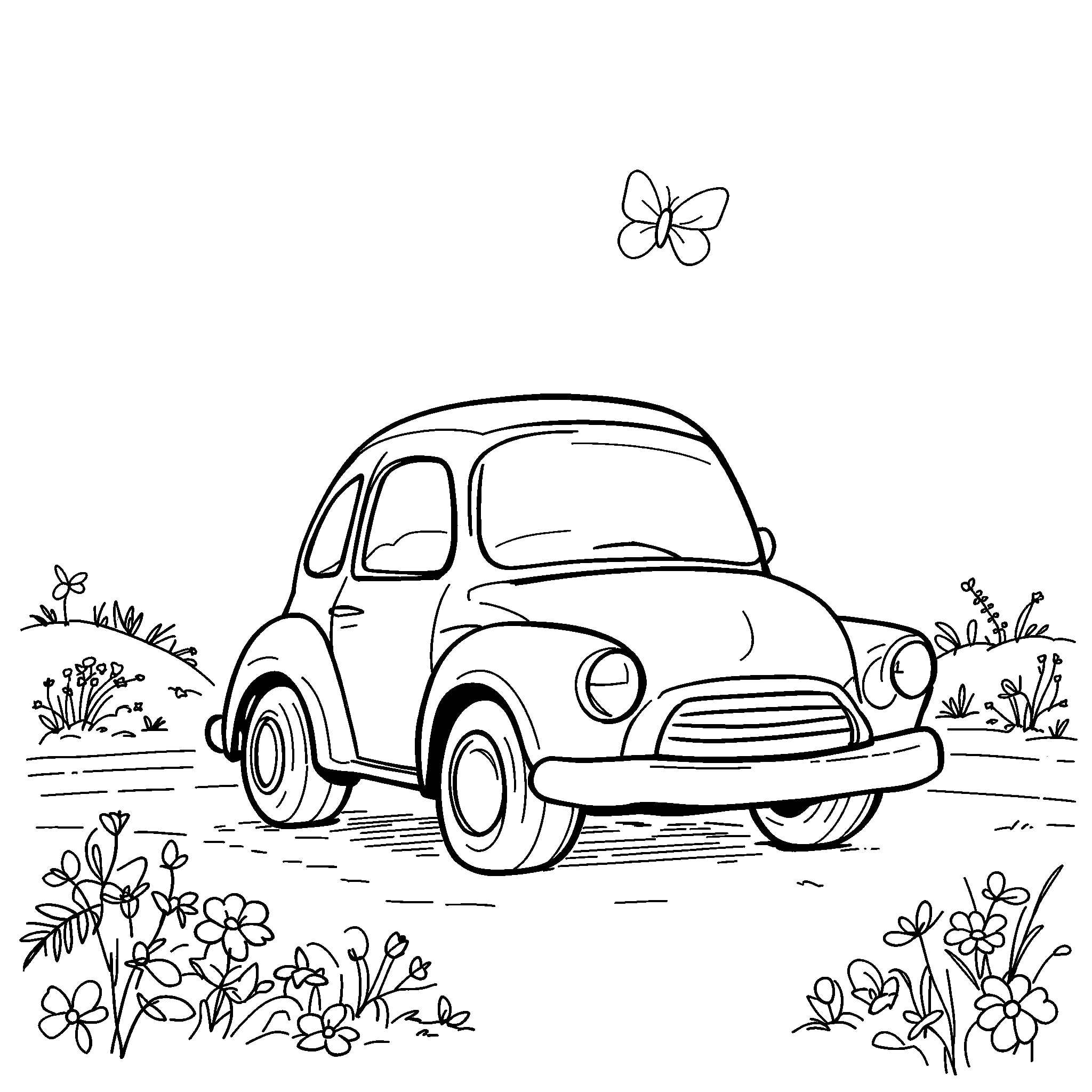 Cars Coloring Page - Free Printable