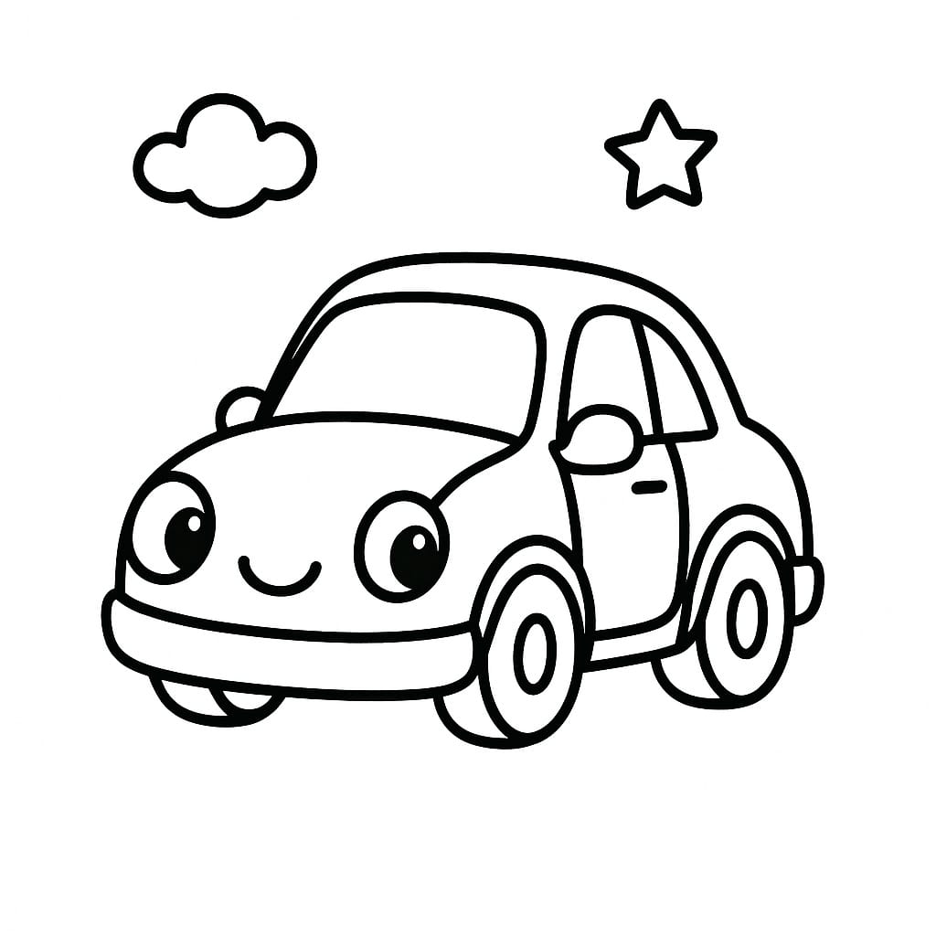 Cars Coloring Page - Free Printable