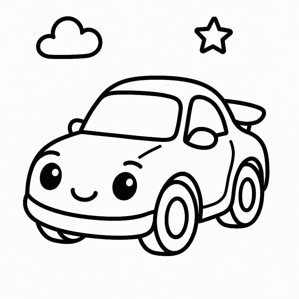 Cars Coloring Page - Free Printable