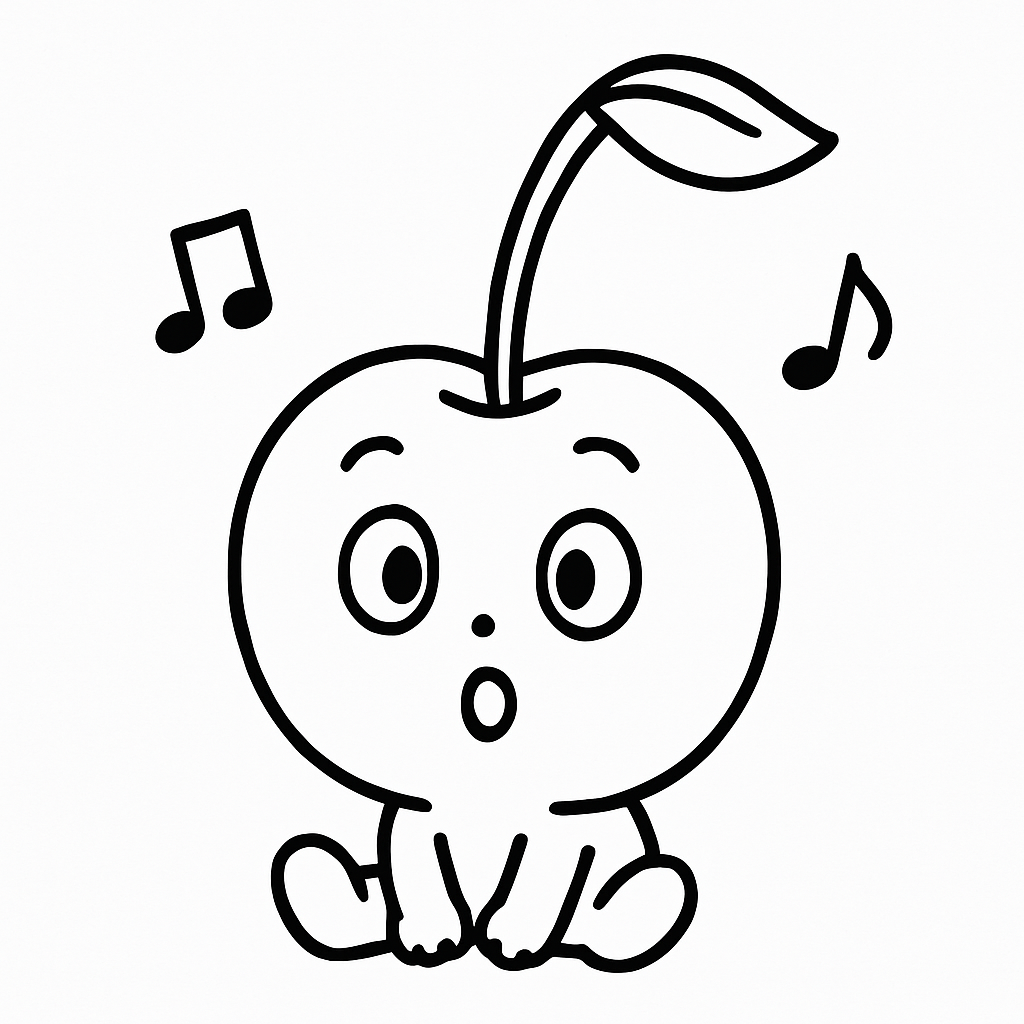 Cherry Coloring Page - Free Printable