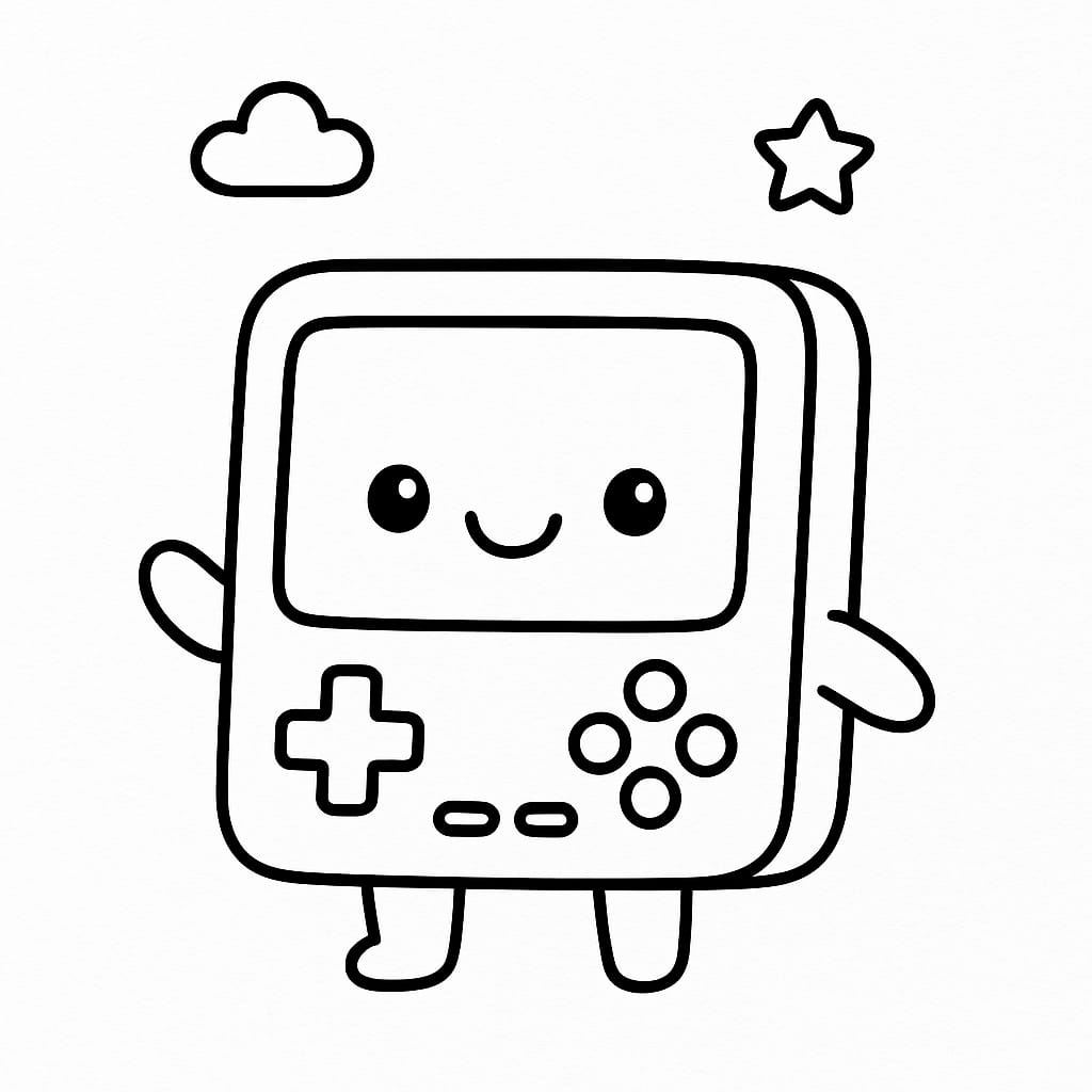 Consoles Coloring Page - Free Printable