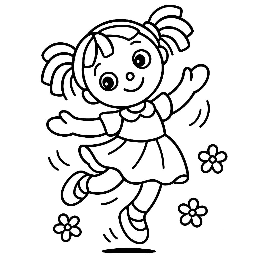 Doll Coloring Page - Free Printable