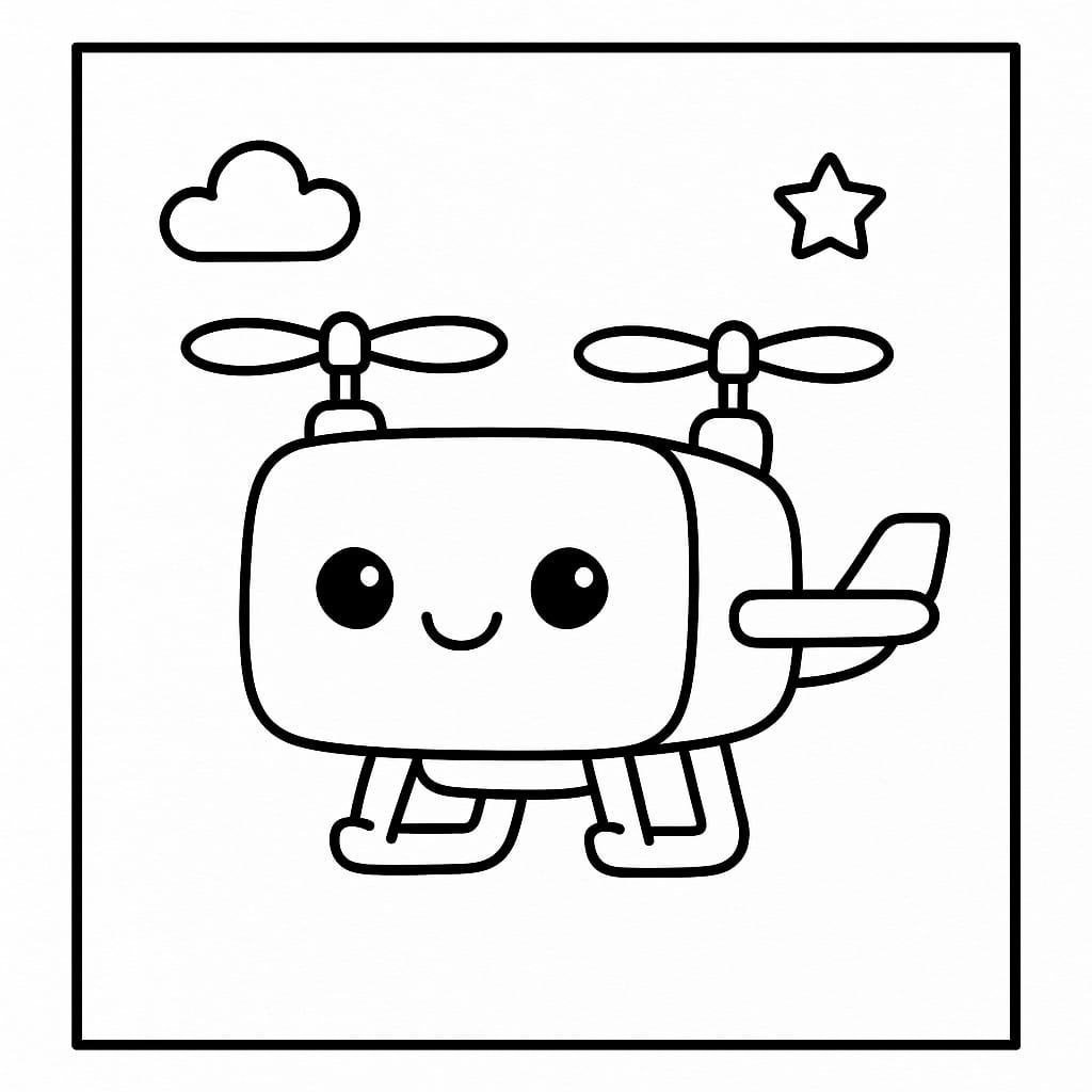 Drone Coloring Page - Free Printable