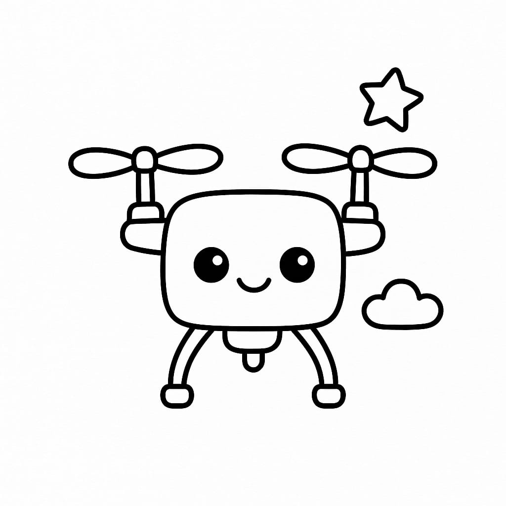 Drone Coloring Page - Free Printable