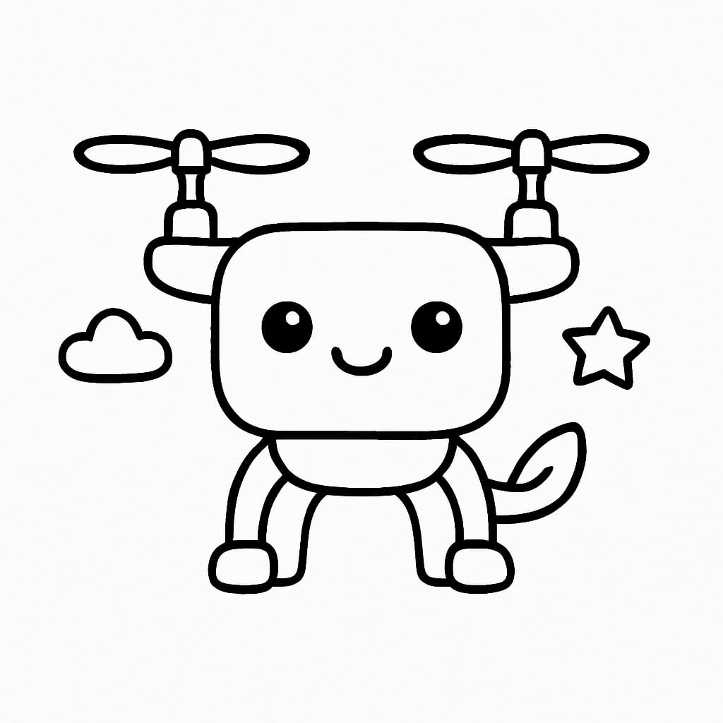 Drone Coloring Page - Free Printable