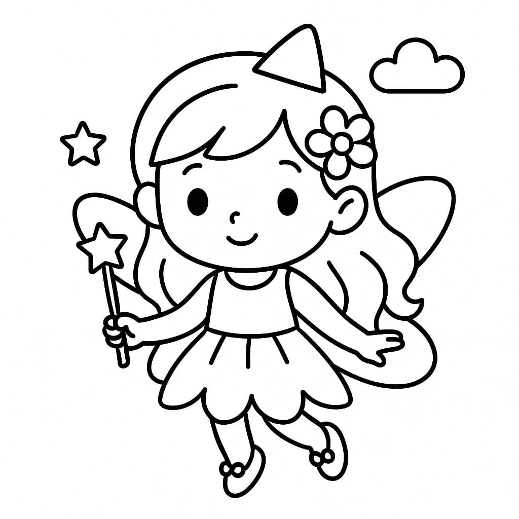 Fairy Coloring Page - Free Printable