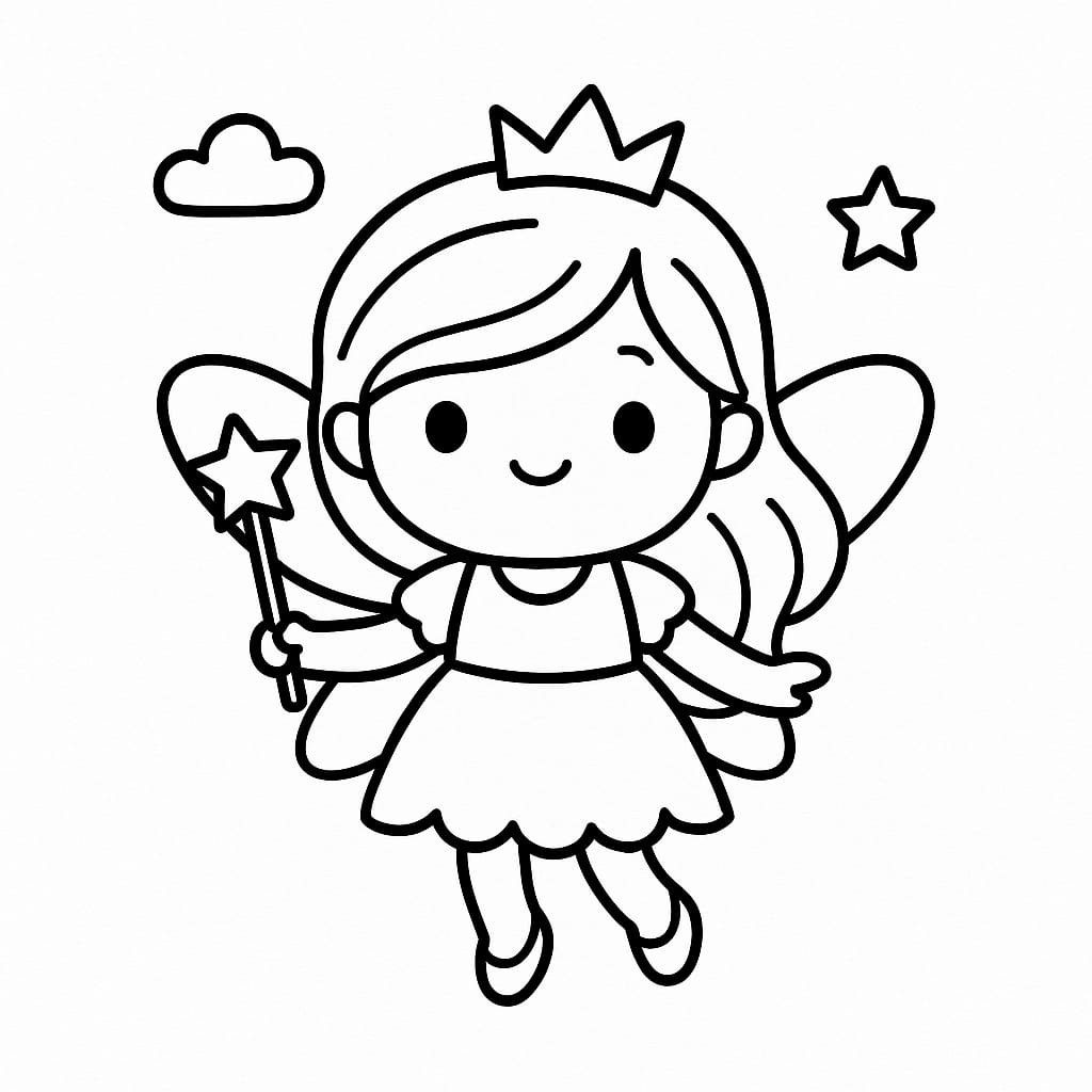 Fairy Coloring Page - Free Printable