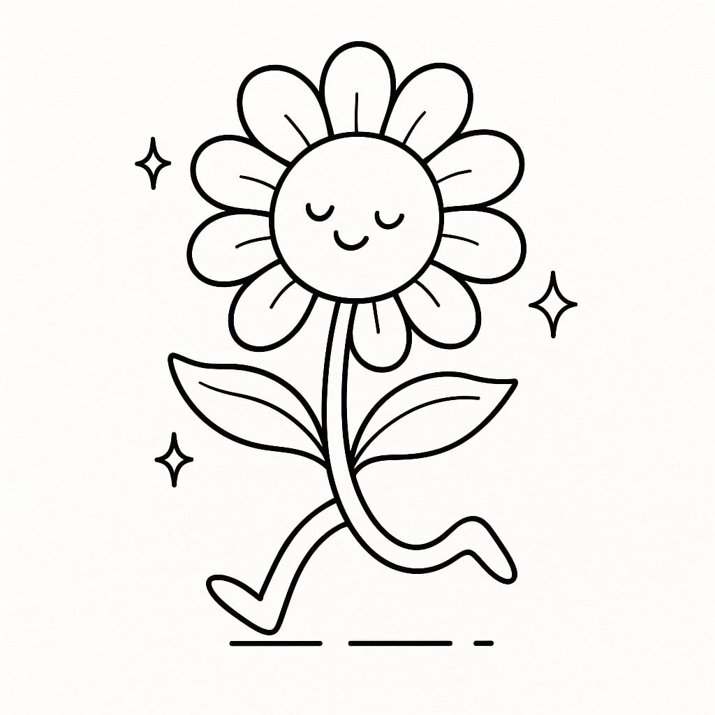 Flower Coloring Page - Free Printable