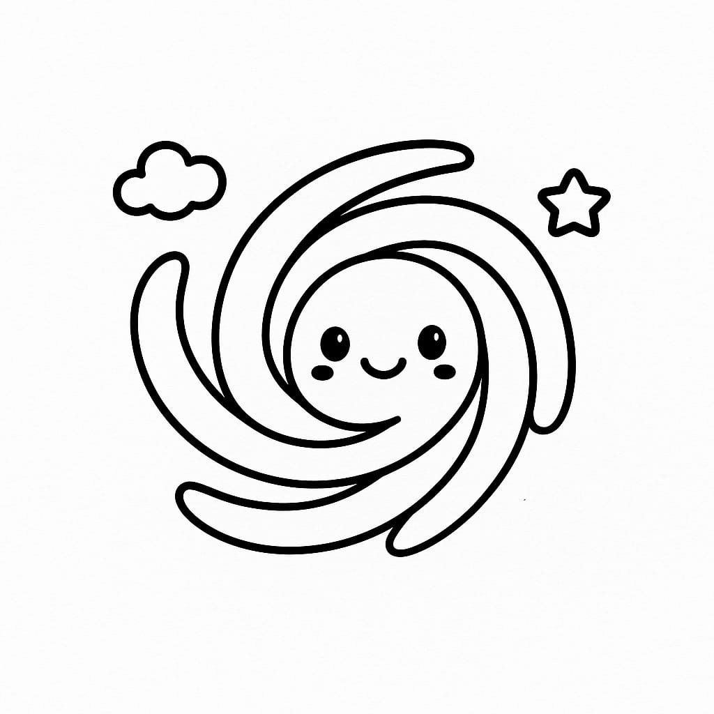 Galaxy Coloring Page - Free Printable
