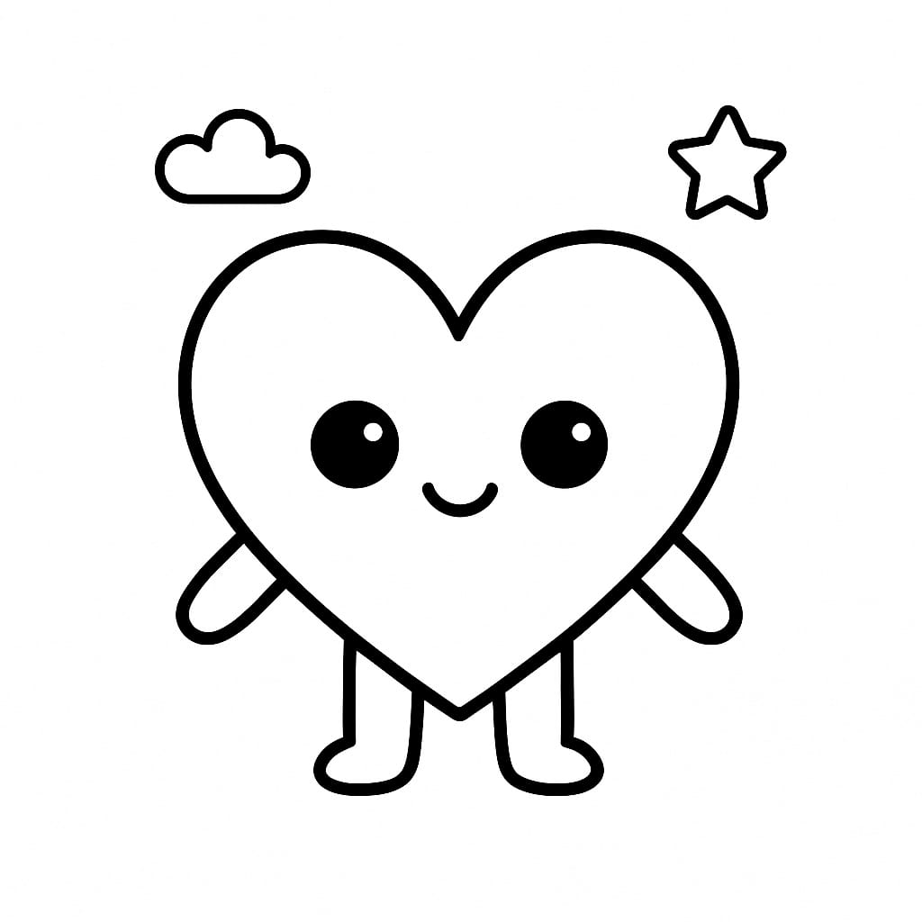 Heart Coloring Page - Free Printable