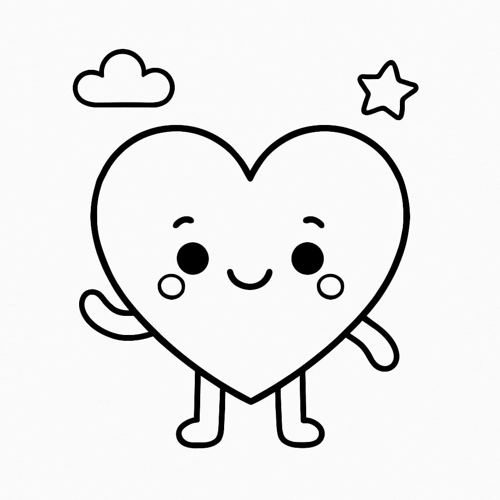Heart Coloring Page - Free Printable