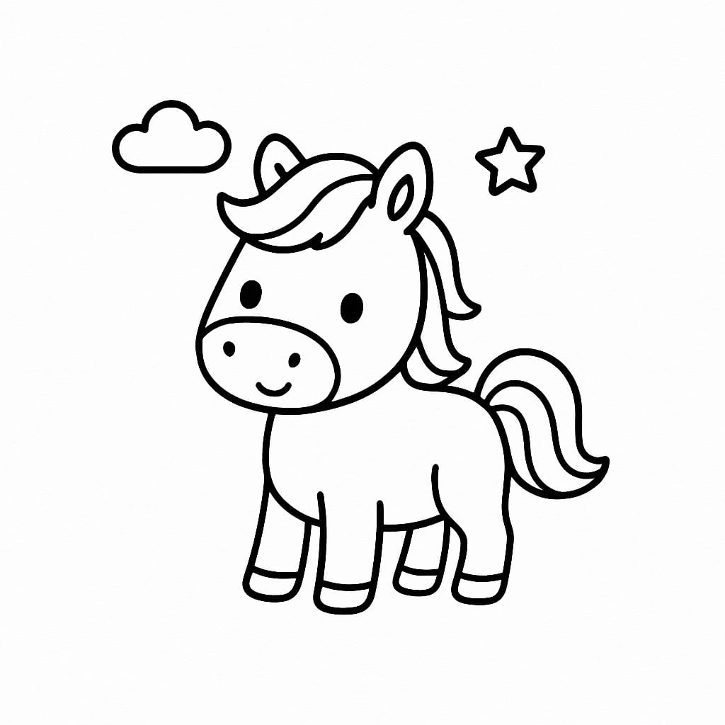 Horse Coloring Page - Free Printable