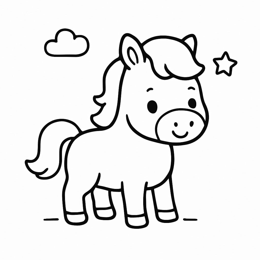 Caballo - Página para Colorear Gratis