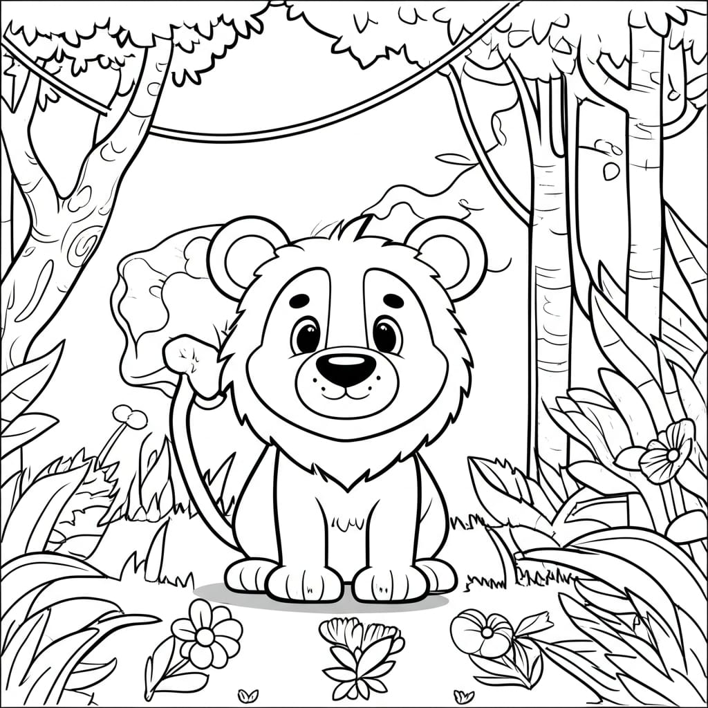 Jungle to Color - Free Drawing