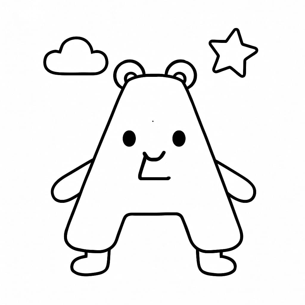 Letter A Coloring Page - Free Printable