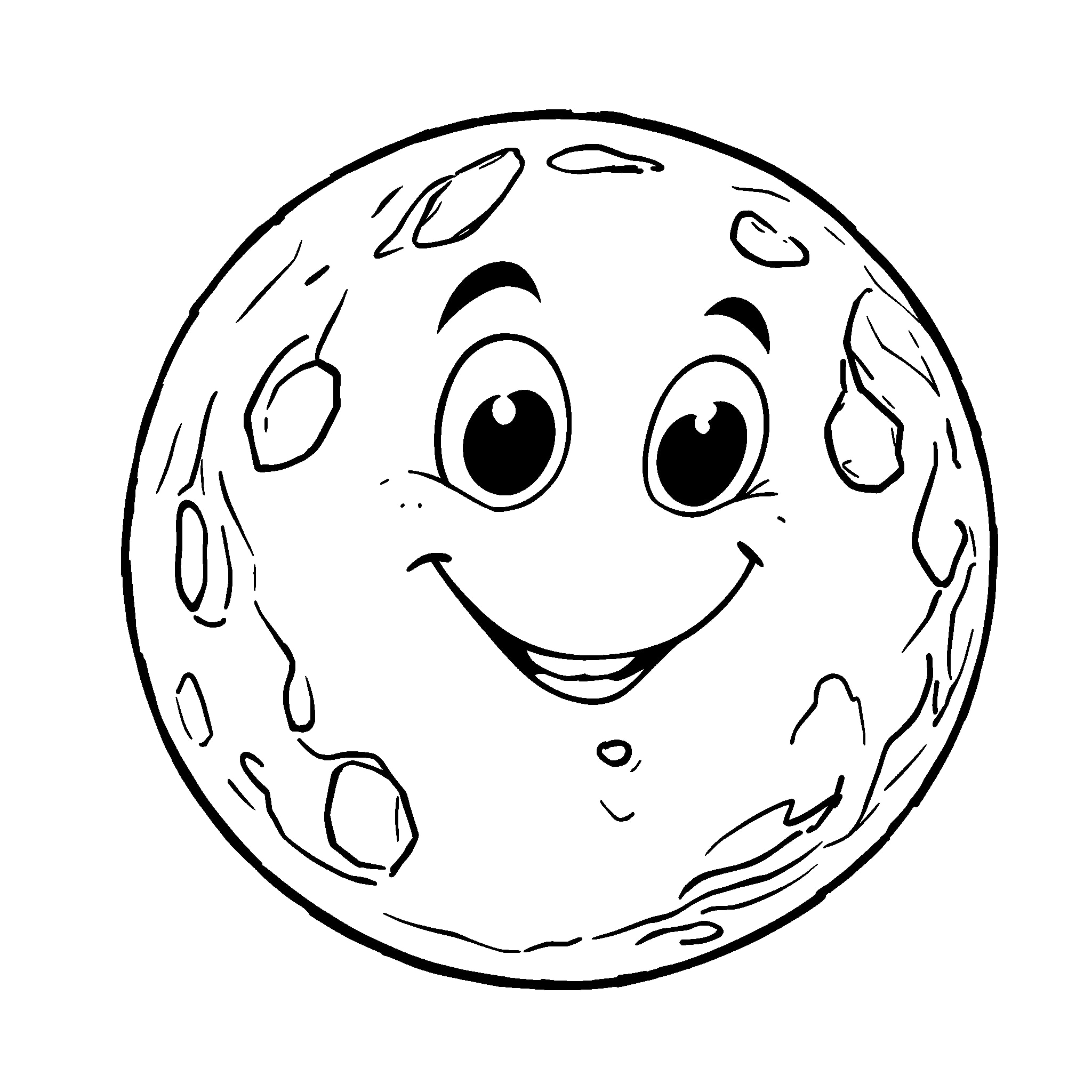 Moon Coloring Page - Free Printable