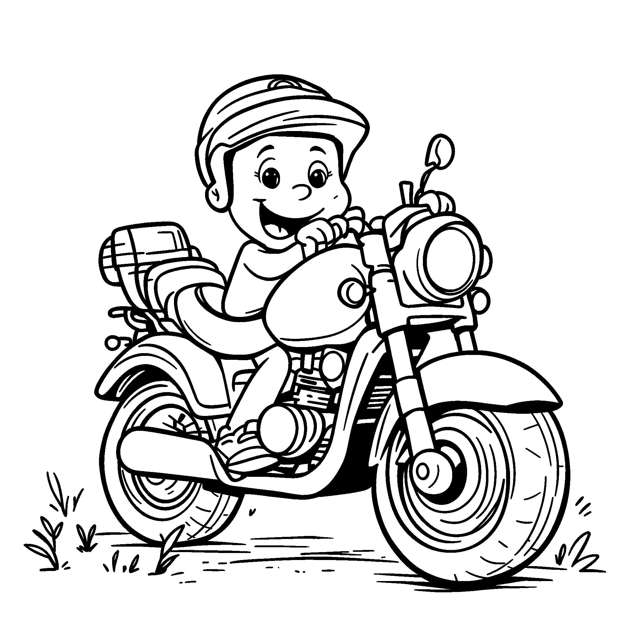 Motorcycle Coloring Page - Free Printable