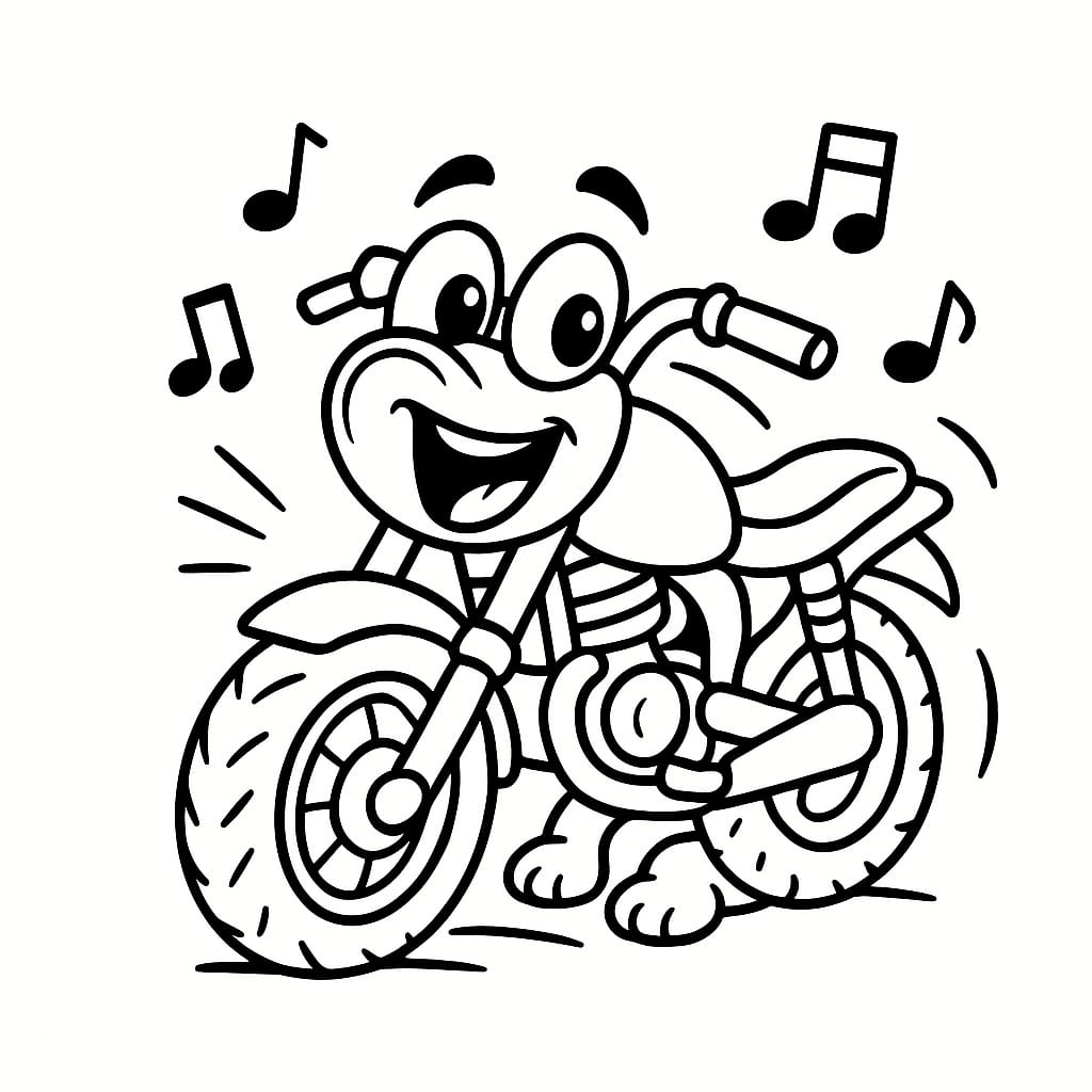 Motorcycle Coloring Page - Free Printable