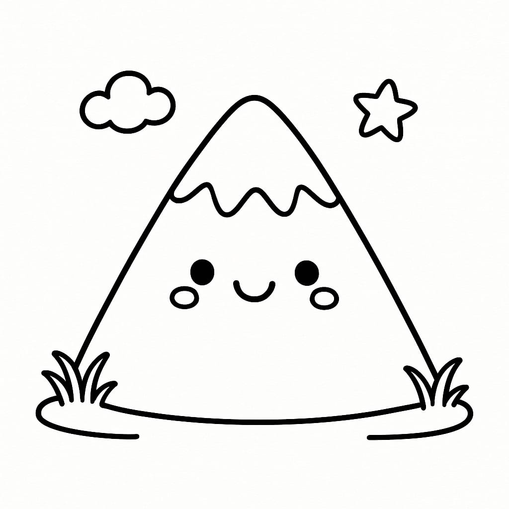Mountain Coloring Page - Free Printable