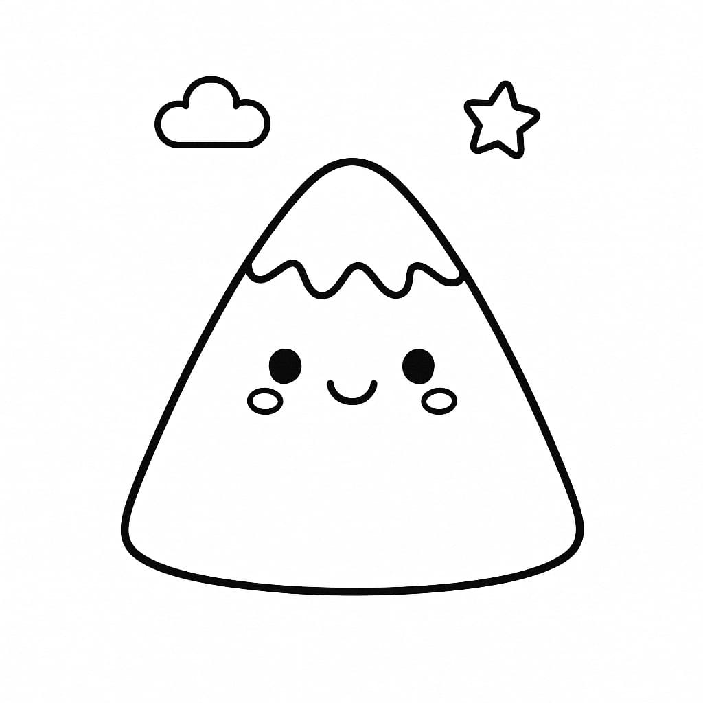 Mountain Coloring Page - Free Printable