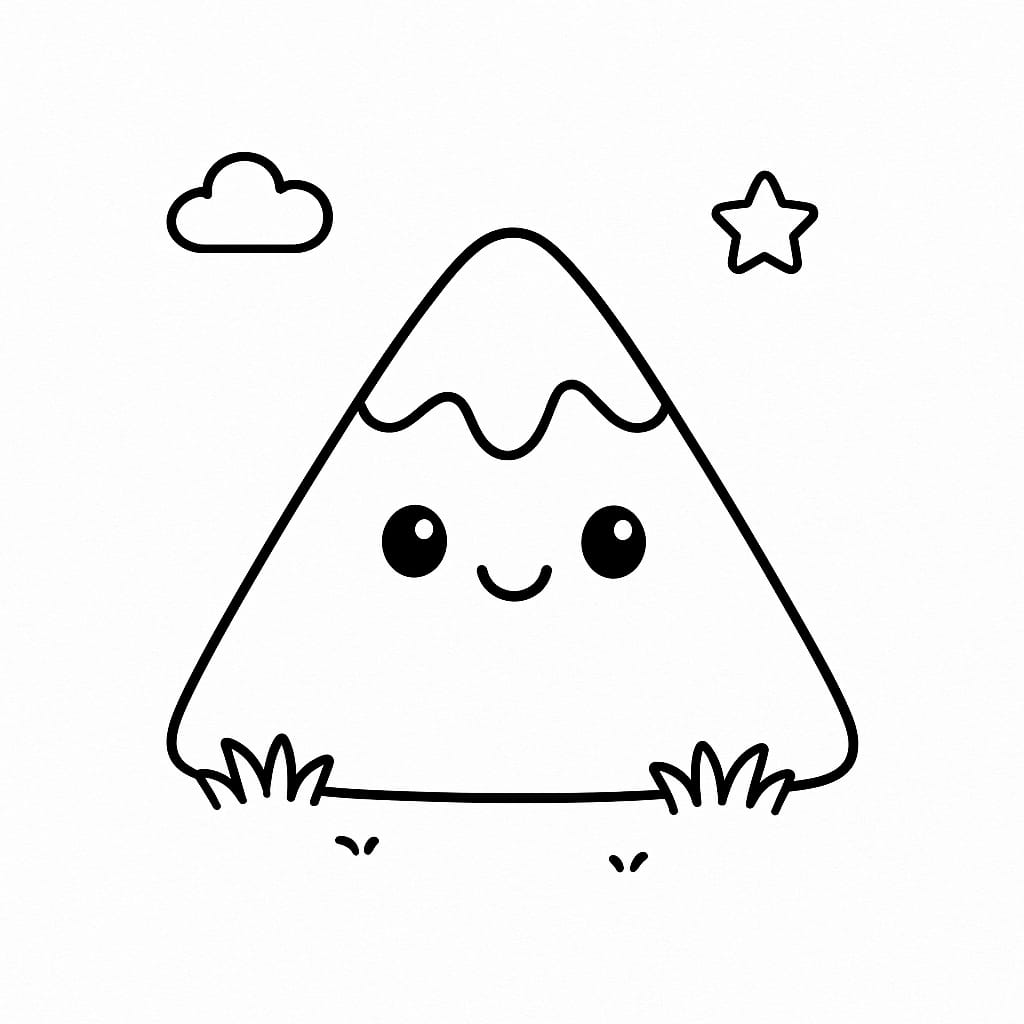 Mountain Coloring Page - Free Printable