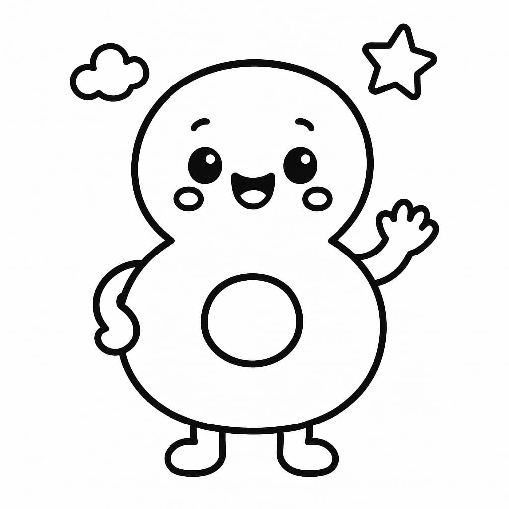 Number 8 Coloring Page - Free Printable