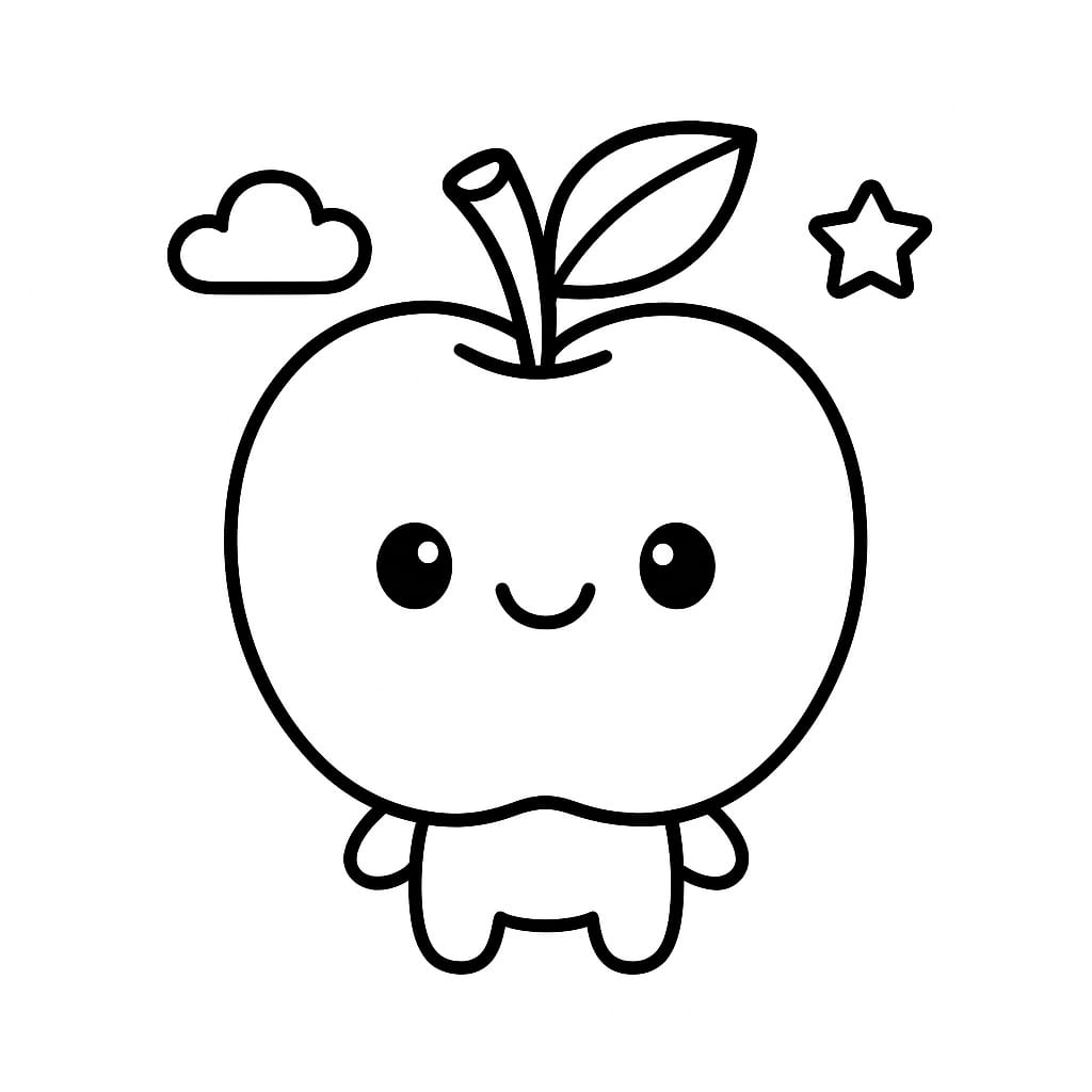 Orchard Fruits Coloring Page - Free Printable