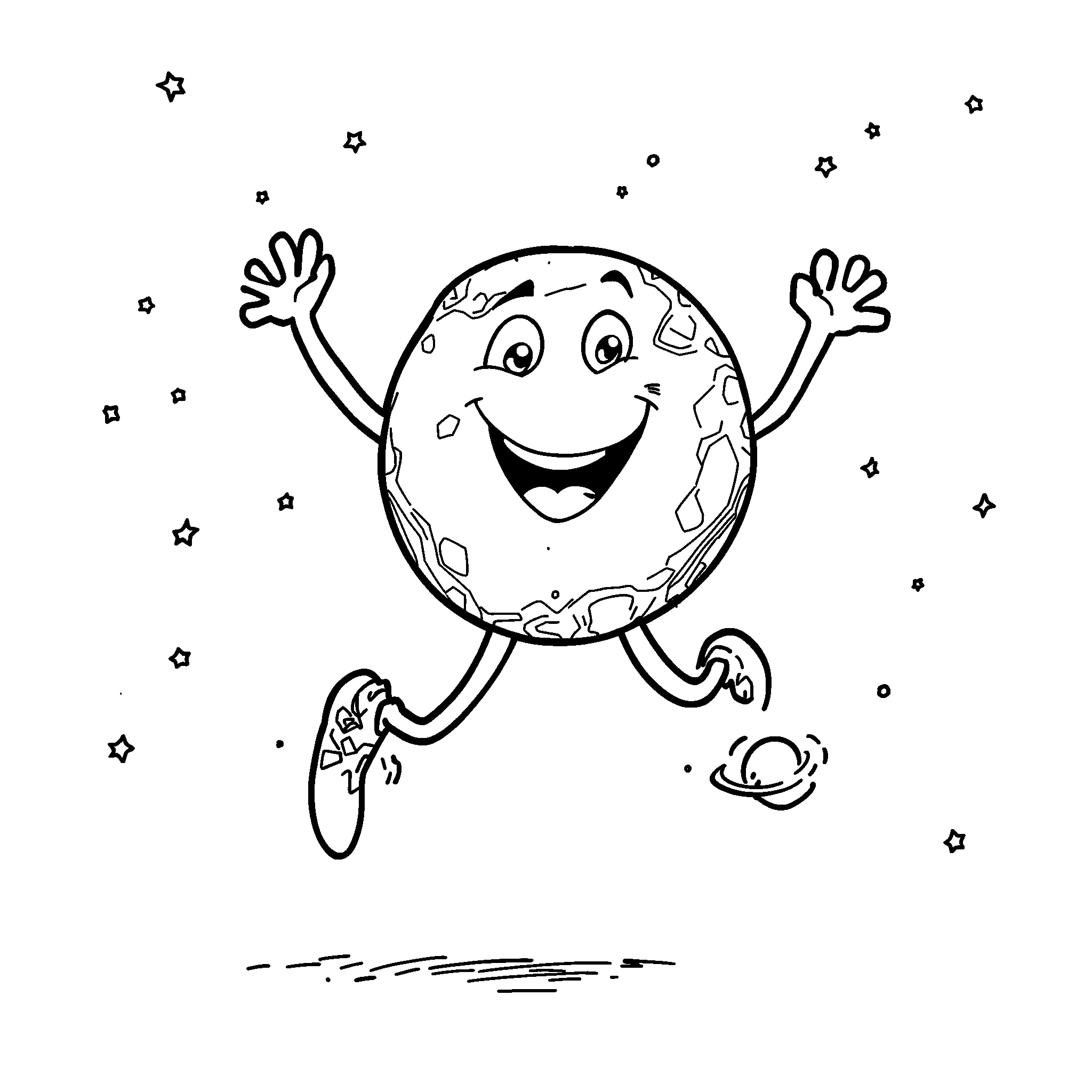 Planet Coloring Page - Free Printable