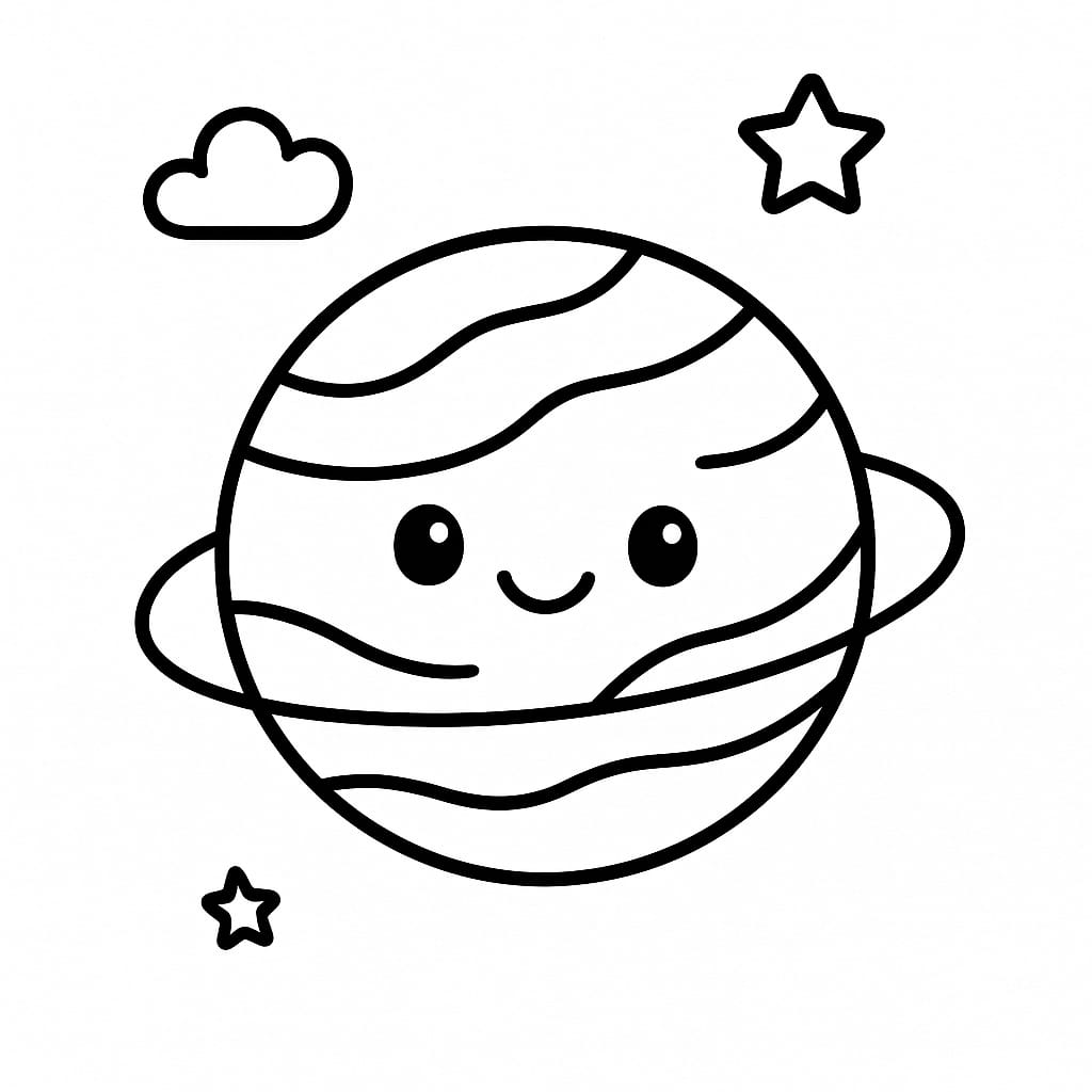 Planet Coloring Page - Free Printable