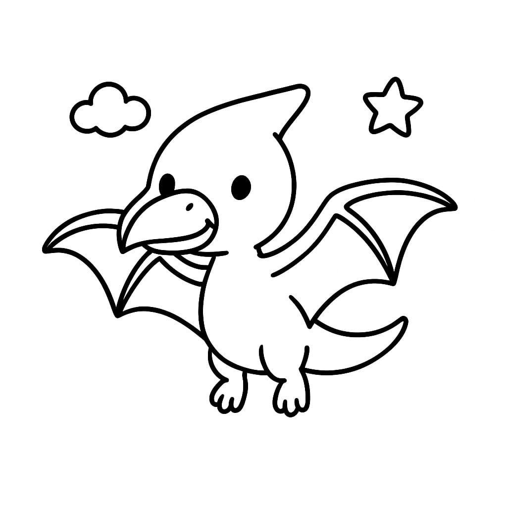 Pterodactyl Coloring Page - Free Printable