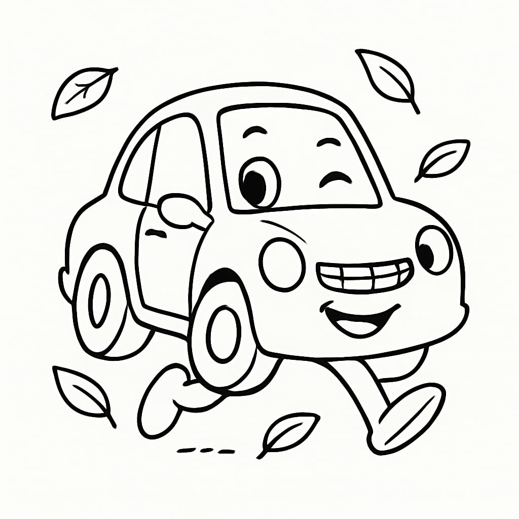 Real Cars Coloring Page - Free Printable