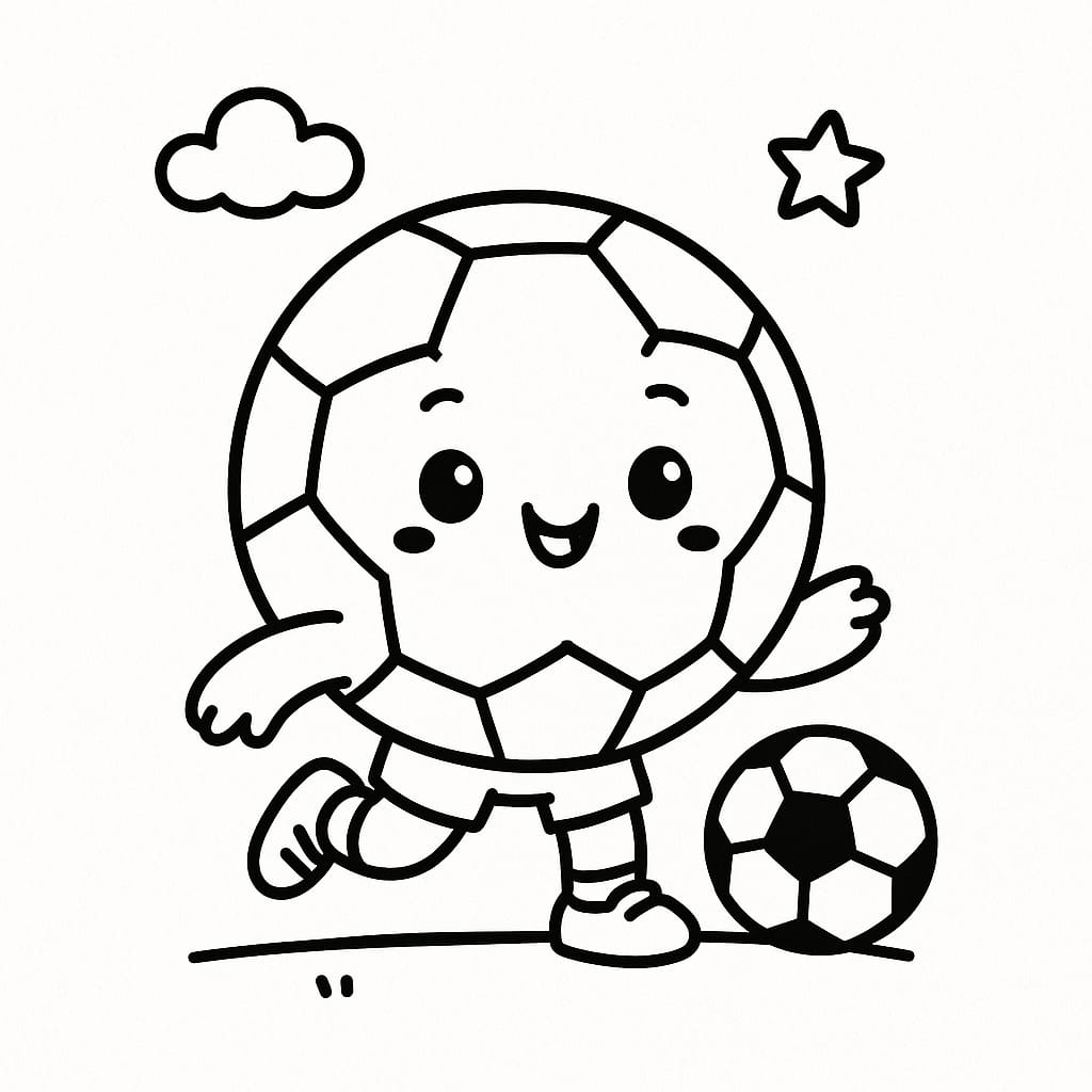 Soccer Coloring Page - Free Printable