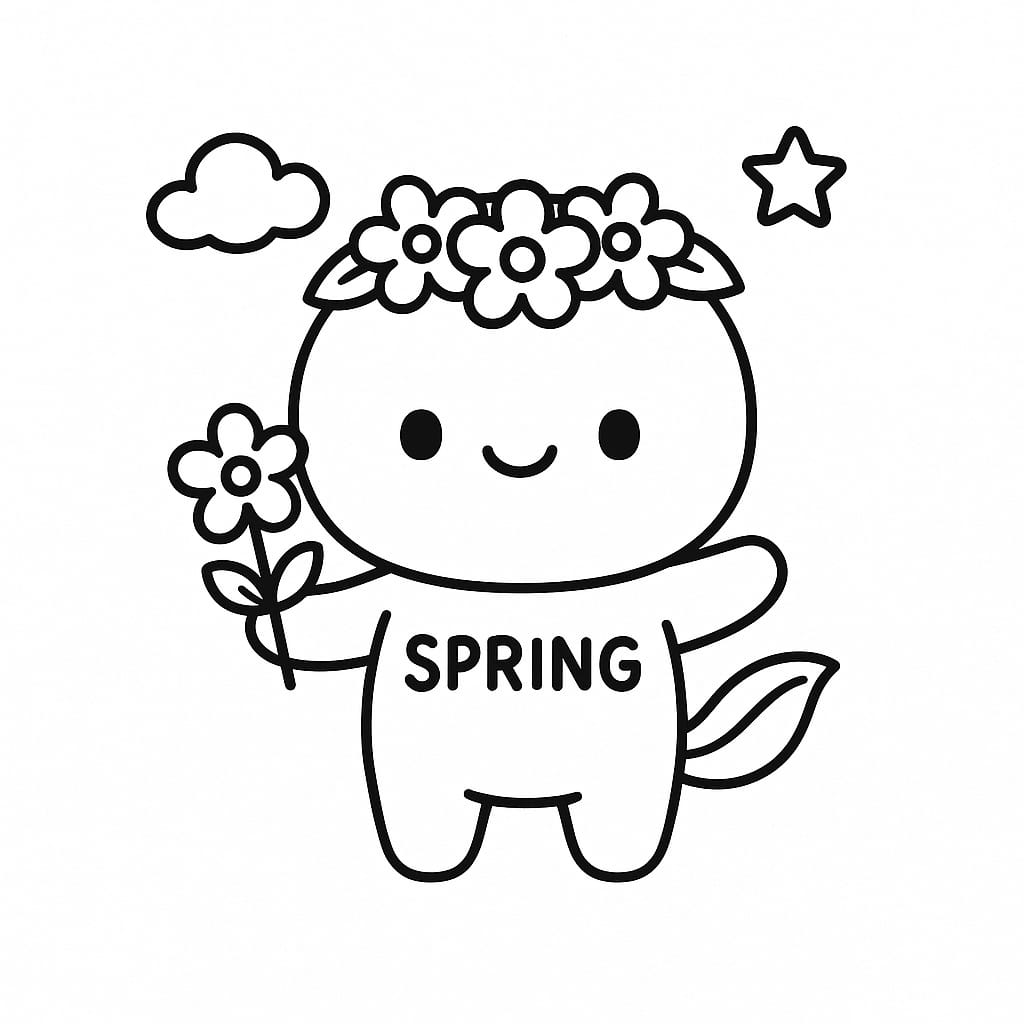 Spring Coloring Page - Free Printable