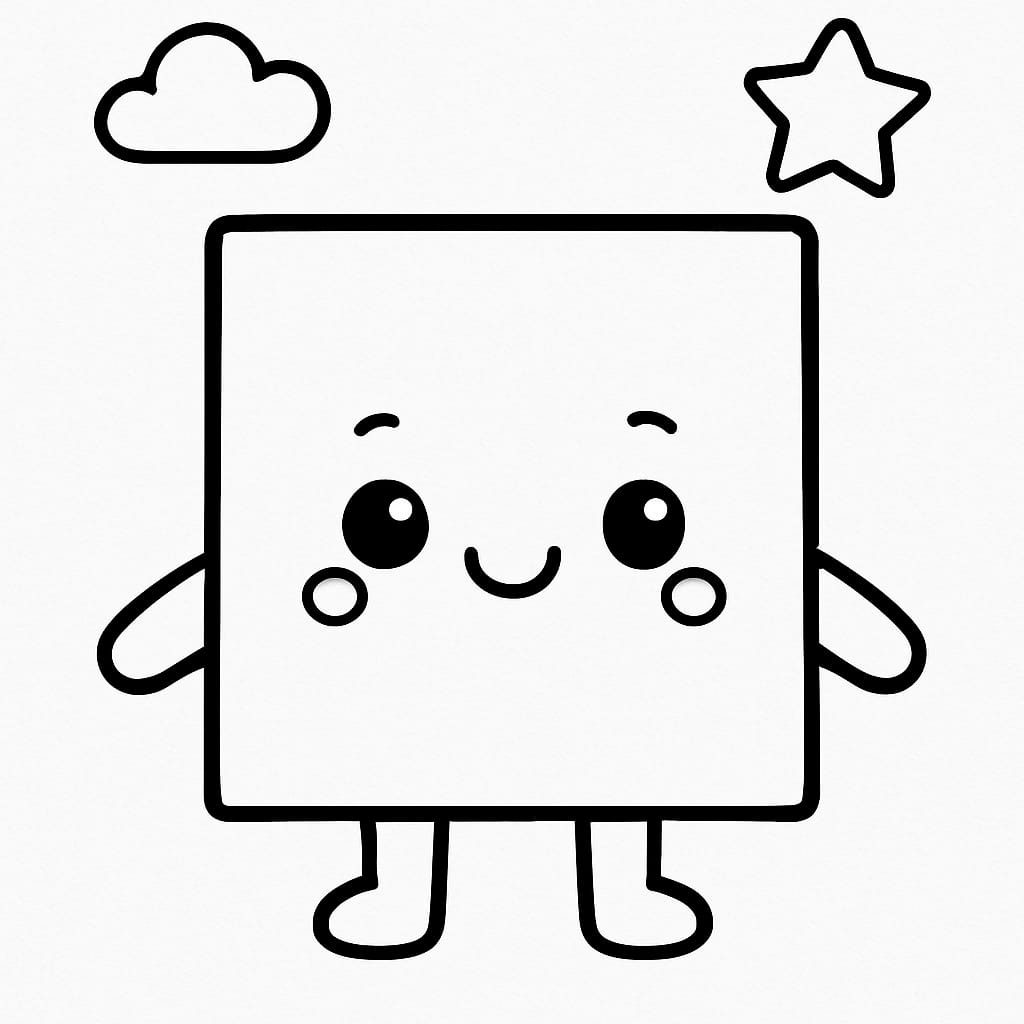 Square Coloring Page - Free Printable