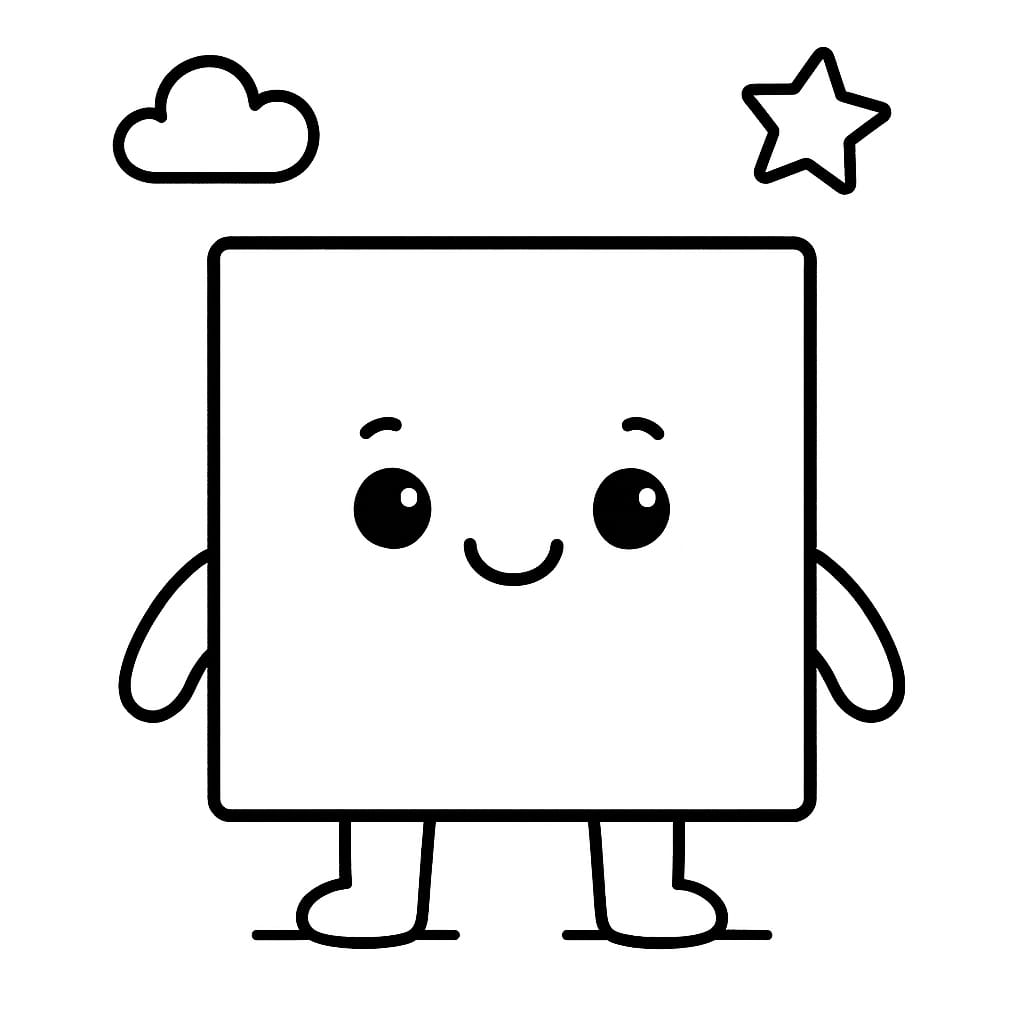 Square Coloring Page - Free Printable