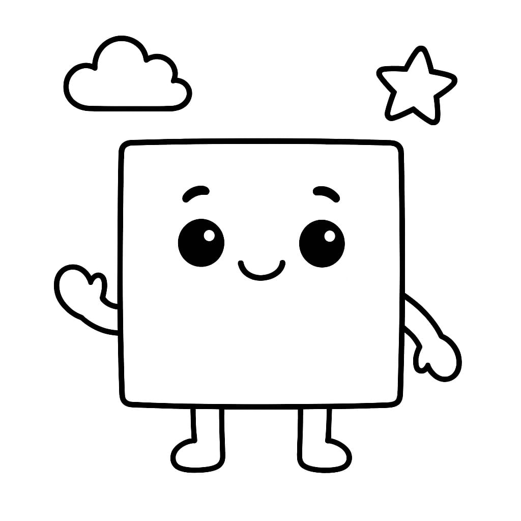 Square Coloring Page - Free Printable
