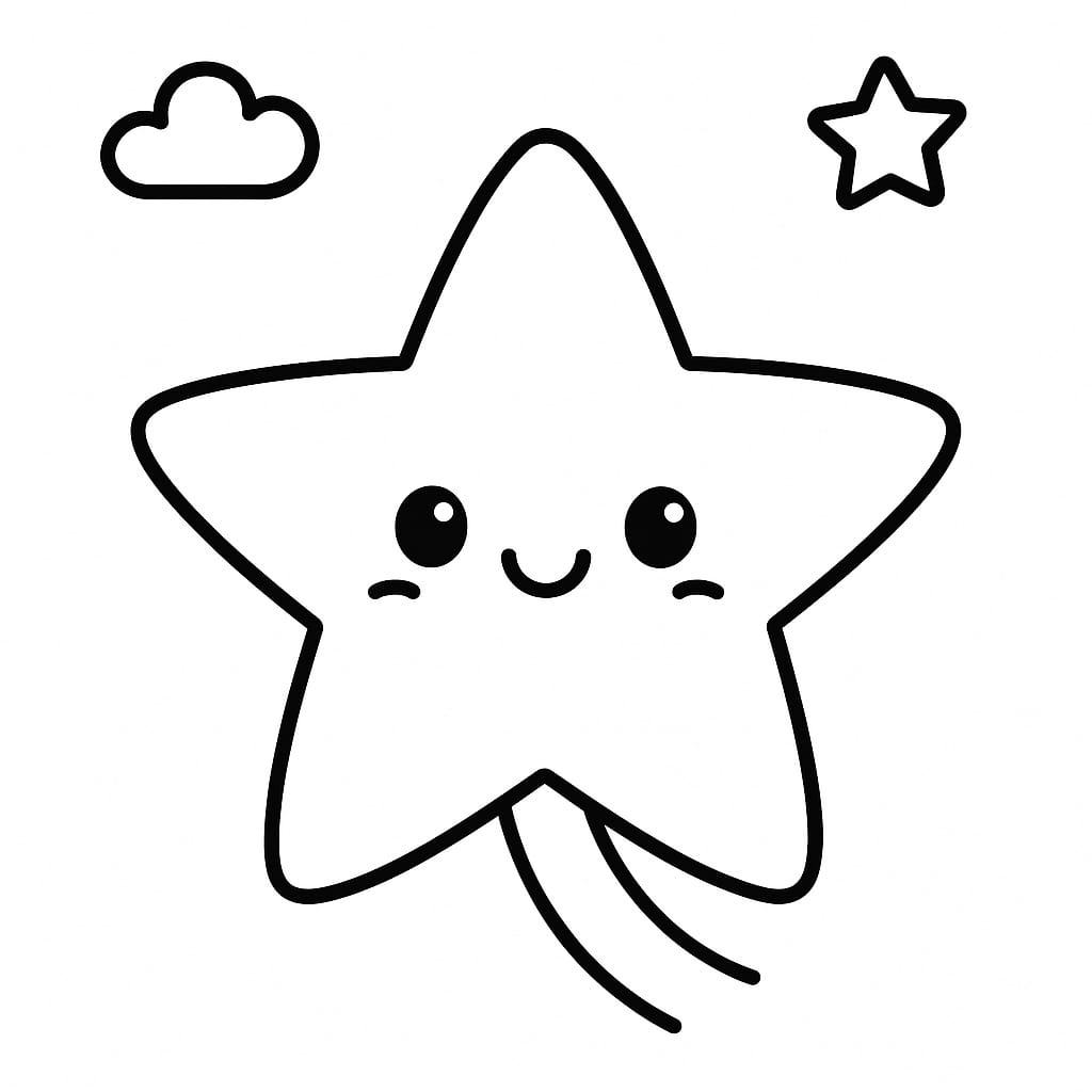 Star Coloring Page - Free Printable