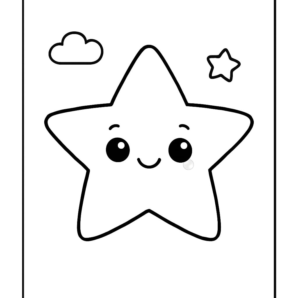 Star Shape Coloring Page - Free Printable